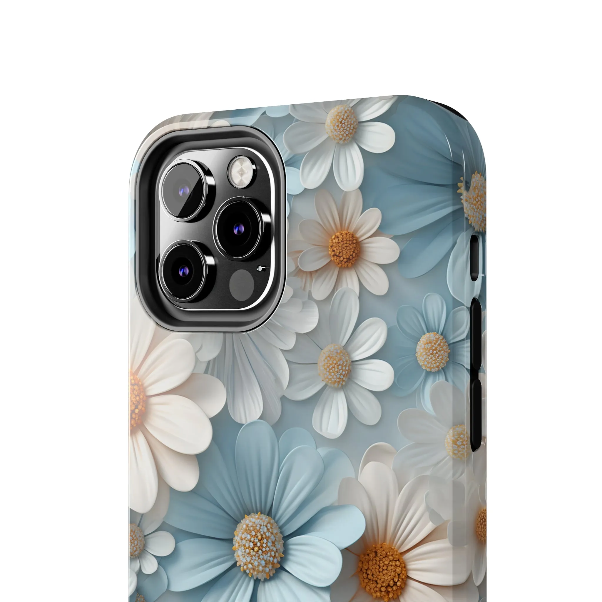 3D Daisy Digital print Design Tough Phone Case compatible with a large variety of iPhone models, Gift, Phone Case