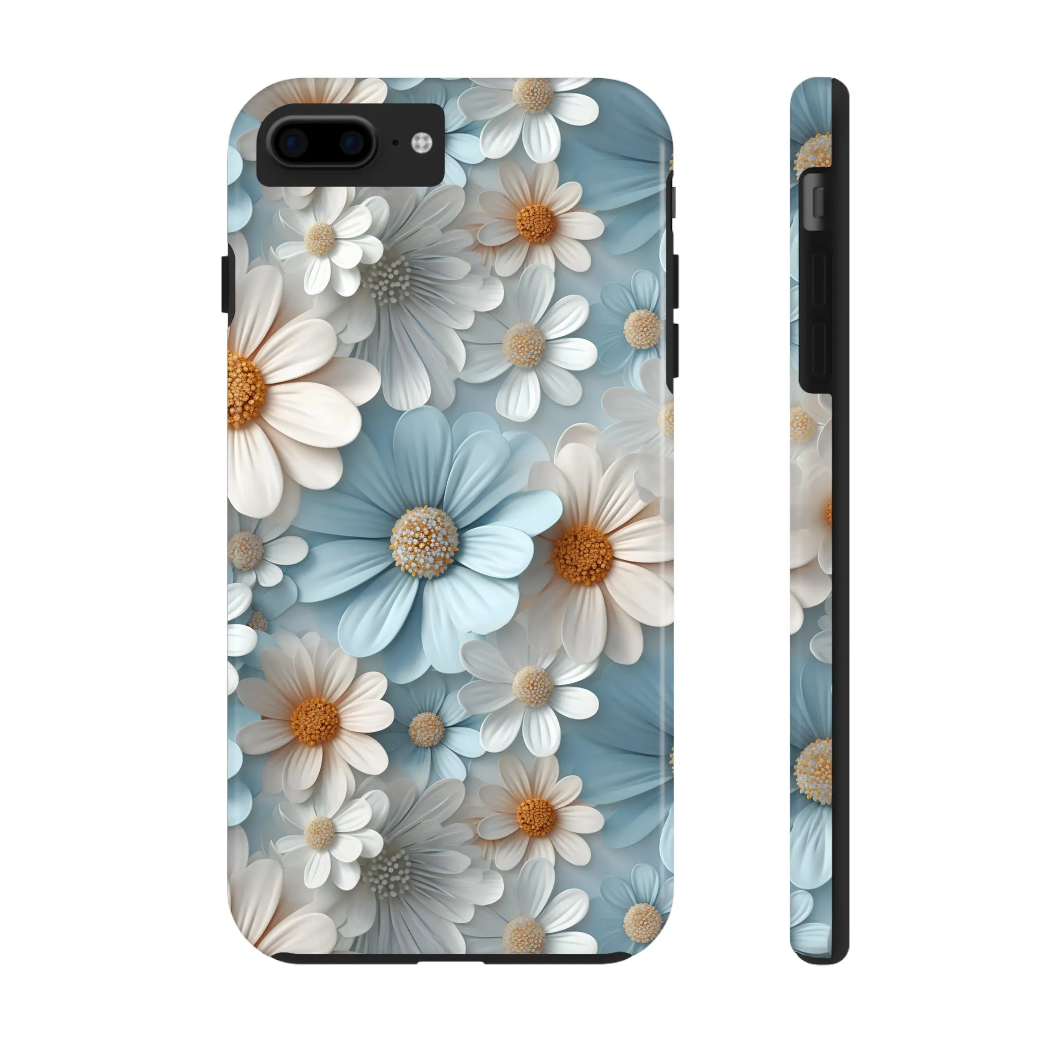 3D Daisy Digital print Design Tough Phone Case compatible with a large variety of iPhone models, Gift, Phone Case