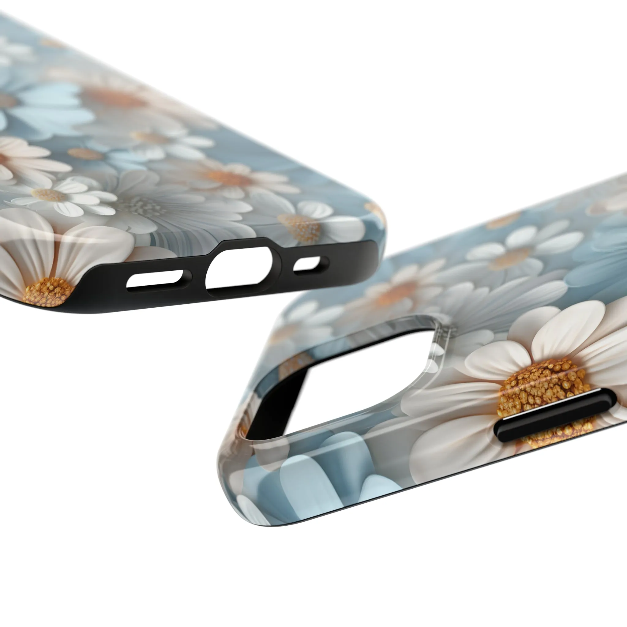 3D Daisy Digital print Design Tough Phone Case compatible with a large variety of iPhone models, Gift, Phone Case