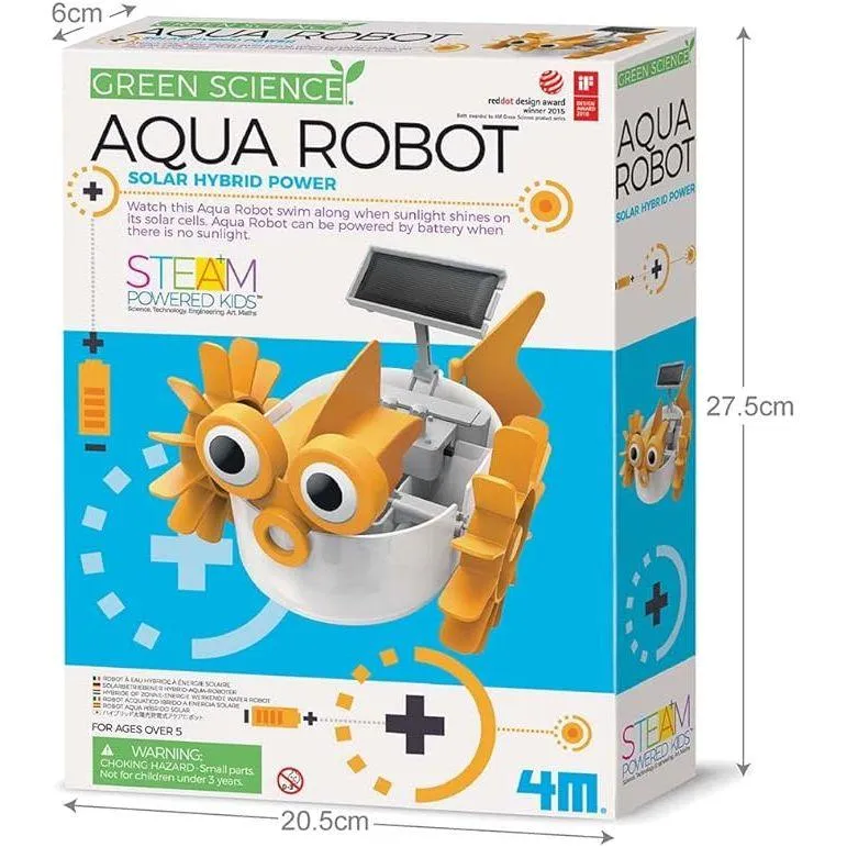 4M - GREEN SCIENCE - AQUA ROBOT SOLAR HYBIRD POWER