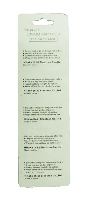 5 PC CR2032 Lithium Cell Batteries