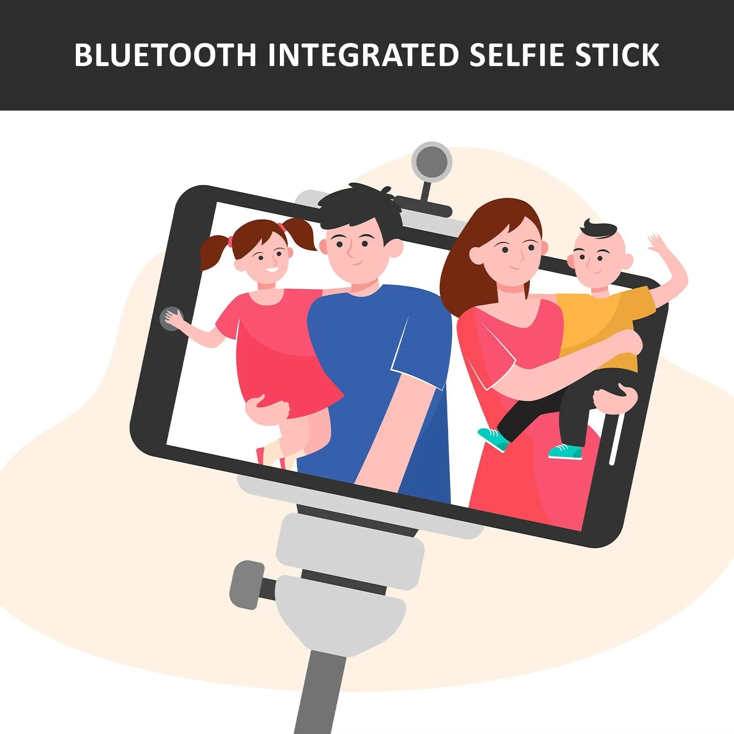 6401 Bluetooth Selfie Stick, Portable Phone Tripod Stand for Mobile