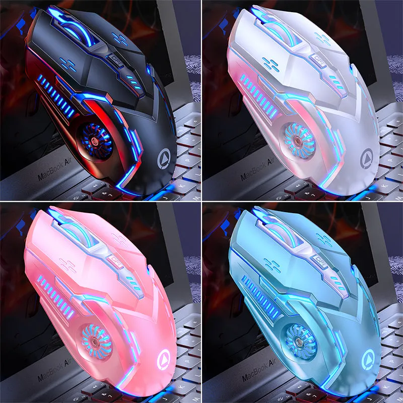 A9 Wireless Gaming Mouse 7-Colour Breathing Backlit 6-Button