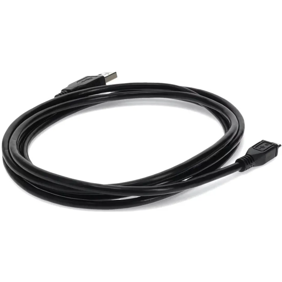 Addon 1Ft Usb 2.0 (A) Male To Micro-Usb 2.0 (B) Male Black Cable