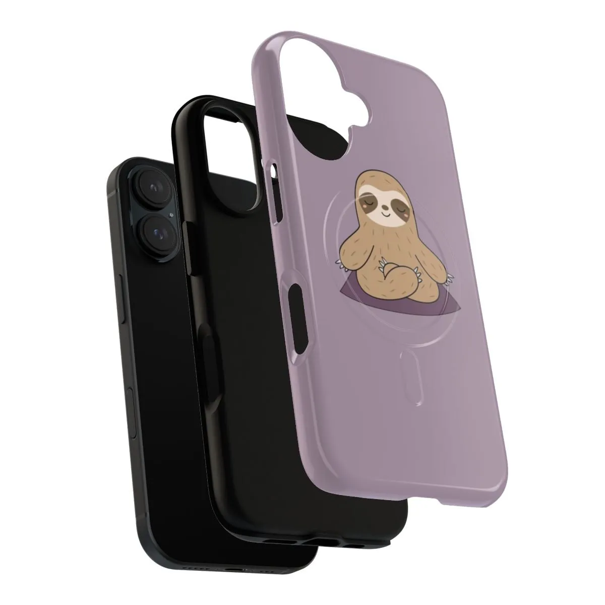 Adorable Sloth Phone Case with Yoga and Meditation Design