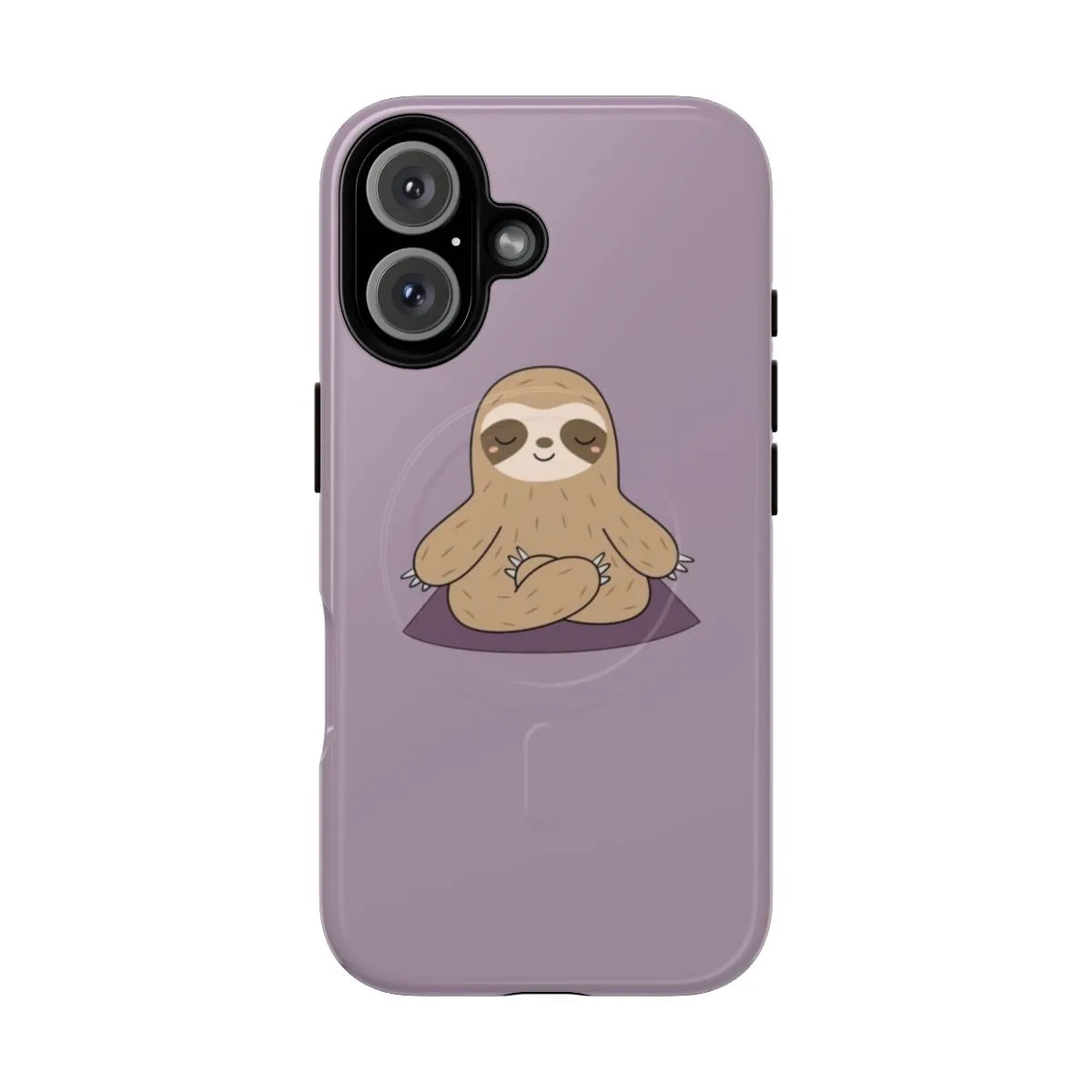 Adorable Sloth Phone Case with Yoga and Meditation Design