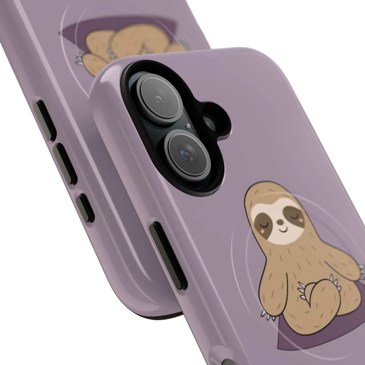 Adorable Sloth Phone Case with Yoga and Meditation Design