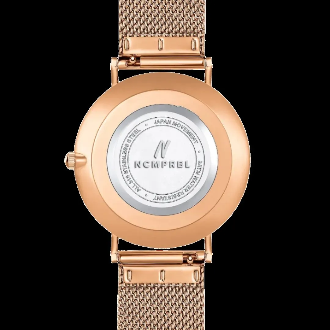 Advance XO 36MM Unisex Watch In Rose Gold/Red