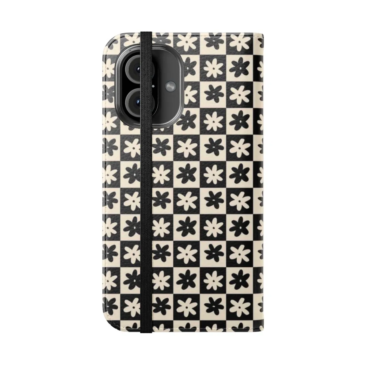 Aesthetic Y2K Floral Phone Case - Minimalist Black Cover