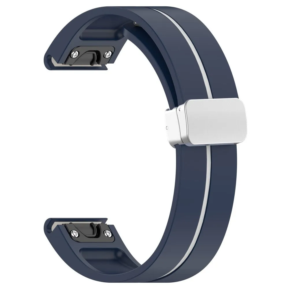 Amazfit Bip S silicone wristband with magnetic clasp (joint circumference: 170-220mm) - Blue / White