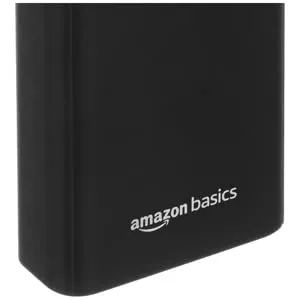 Amazon Basics 20000Mah Lithium Polymer 18W Fast Charging Power Bank | Triple Output (Type C, 2 USB) and Dual Input (Type C, Micro USB) Ports | Metallic Body, Black