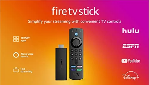 Amazon Fire TV Stick with Alexa Voice Remote (includes TV controls), free & live TV without cable or satellite, HD streaming device