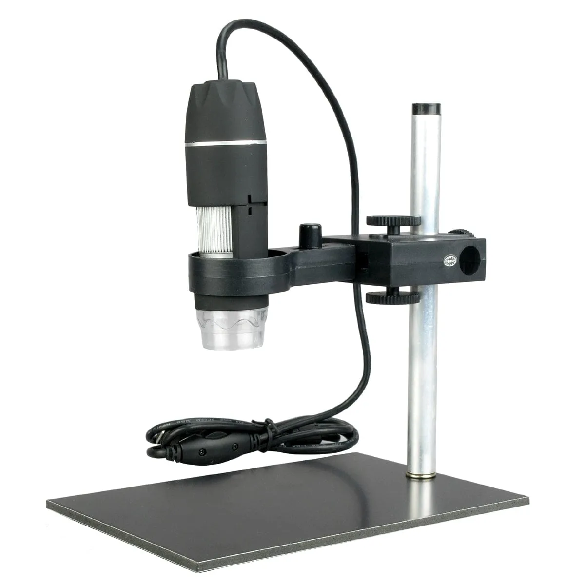 AmScope UTP Series 0.3MP USB Handheld Digital Microscope 10X-200X Magnification with LED Illumination and Stand