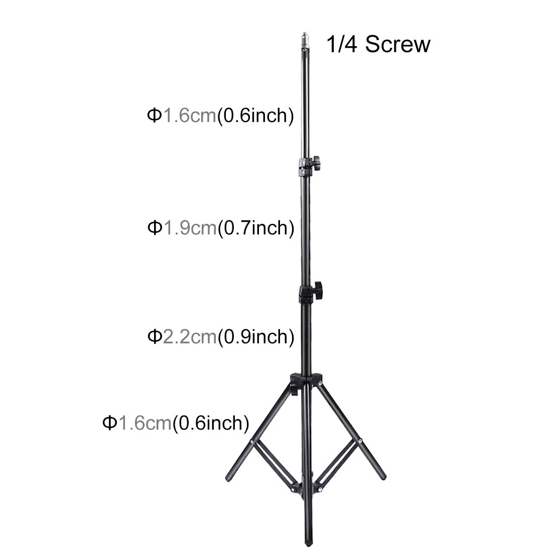 AMZER Extendable 20 - 43 Inch Metal Tripod Mount for Vlogging Video Light Live Broadcast - pack of 2