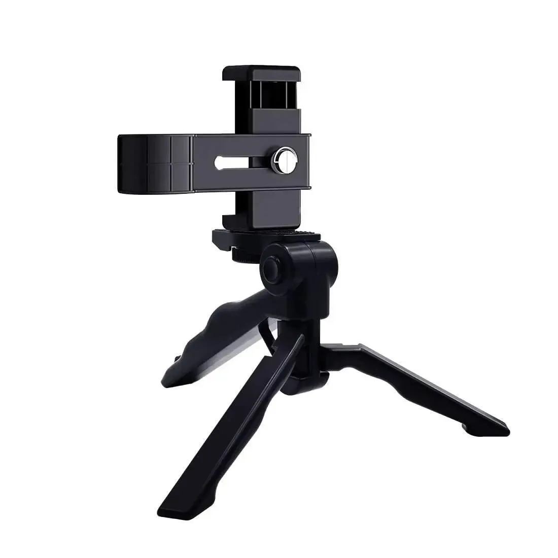 AMZER Foldable Tripod With Smartphone Fixing Clamp 1/4 inch Holder-Smartphone Tripod