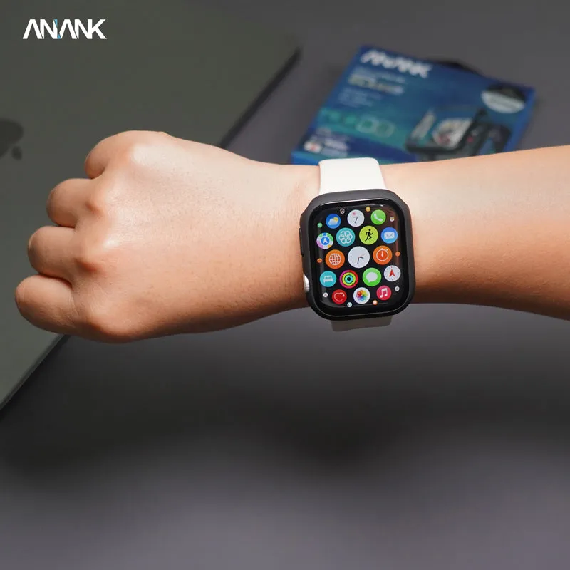 ANANK PC Bumper   Tempered Glass Screen Protector Guard for Apple Watch