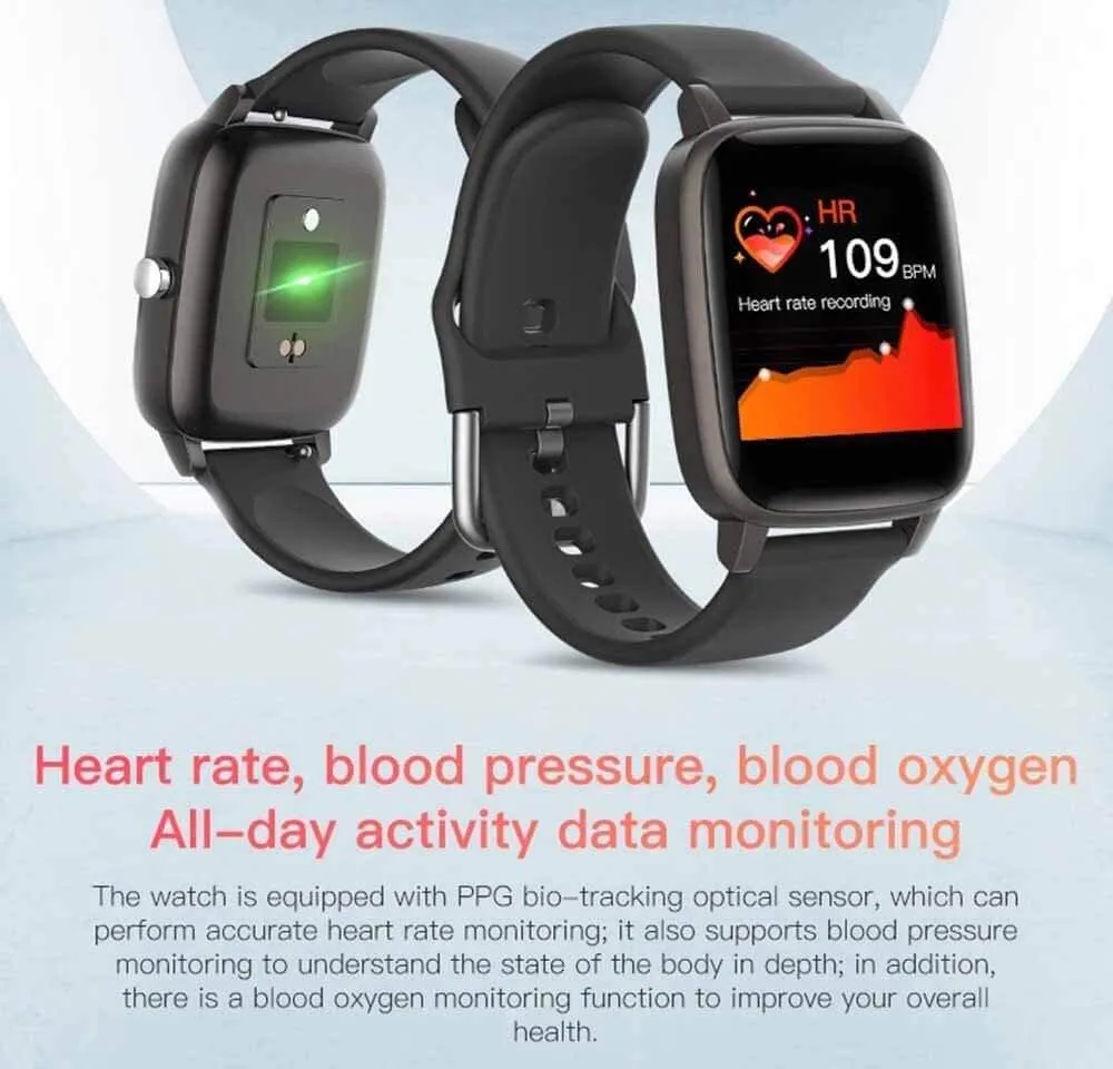 Android Smart Watch Heart rate Monitor with Body Temperature