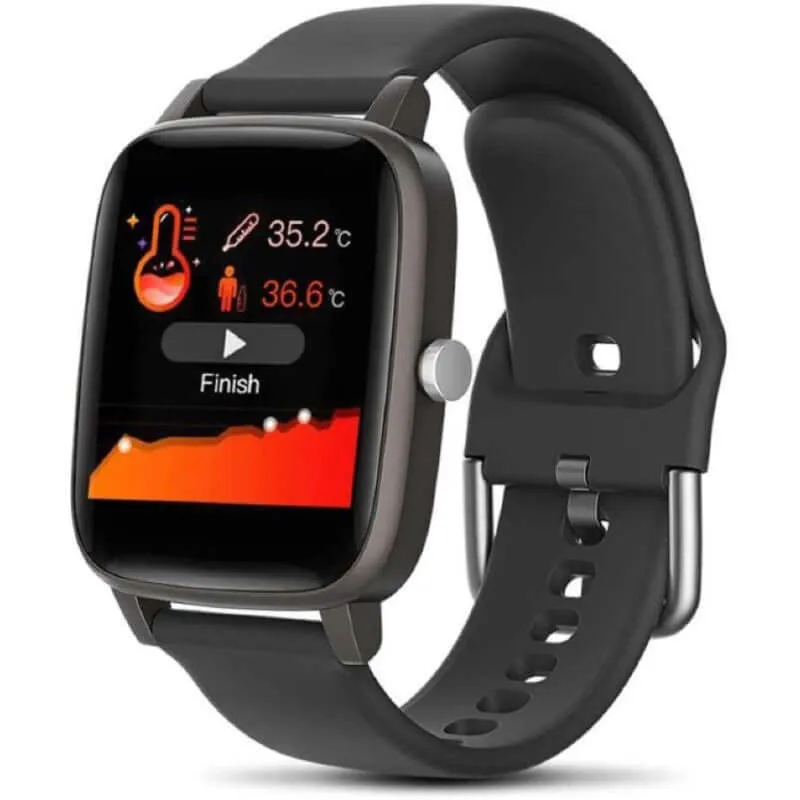 Android Smart Watch Heart rate Monitor with Body Temperature