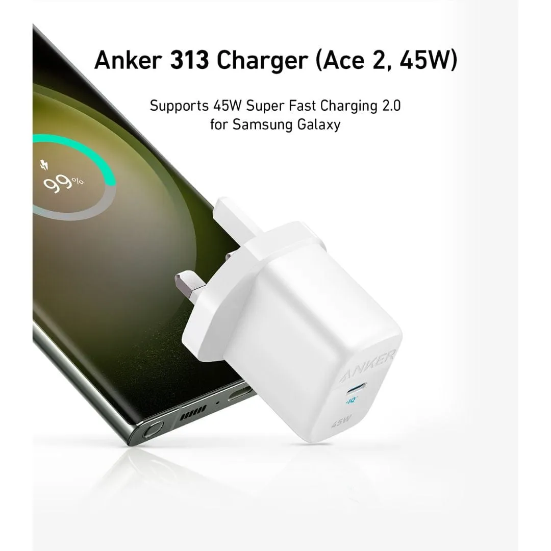 Anker 313 45W Wall Charger with a USB-C Power Delivery Port - A2643