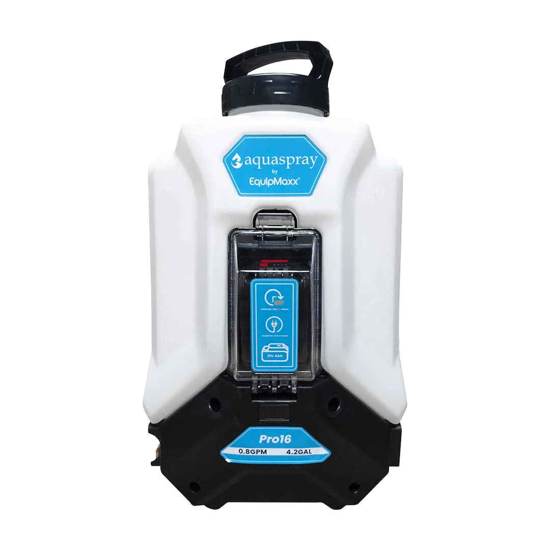 Aquaspray Pro16 Backpack Water Tank with Water Fed Pole Window and Solar Panel Cleaning