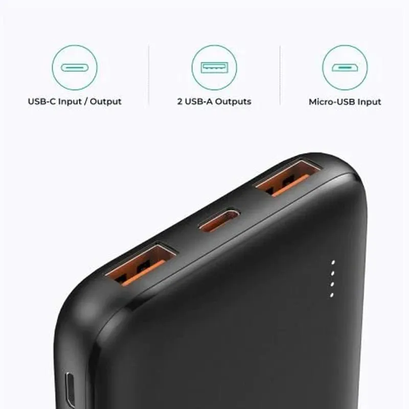 AUKEY Slim Power Bank - 15W / 10,000mAh - Black