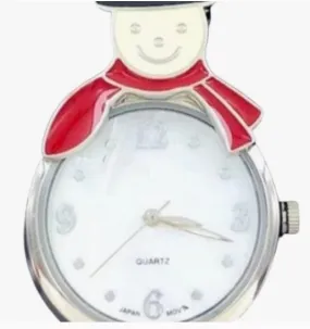 AVON Snowman Mother of Pearl Watch