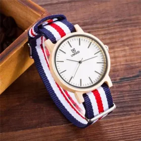 Bamboo Wooden Watch For Men Top Brand Luxury Mens Maple Watch Nylon Band Casual Classic Watch 2018 Hight Quality Fashion Dress