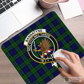 Bannatyne Tartan Mouse Pad with Family Crest