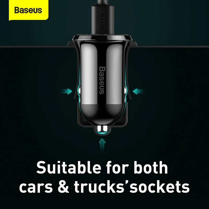 Baseus Grain Pro Car Charger 2x USB 4.8 A Black (CCALLP-01)