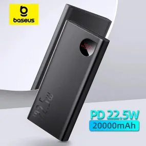 Baseus Ultra-Fast Charging Power Bank: 20000mAh Capacity with Digital Display