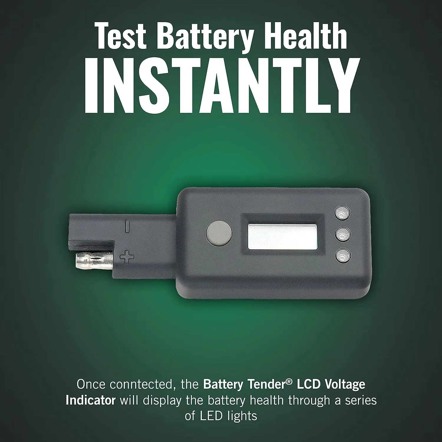 Battery Tender LCD Battery meter with QDC Plug Voltage Monitor