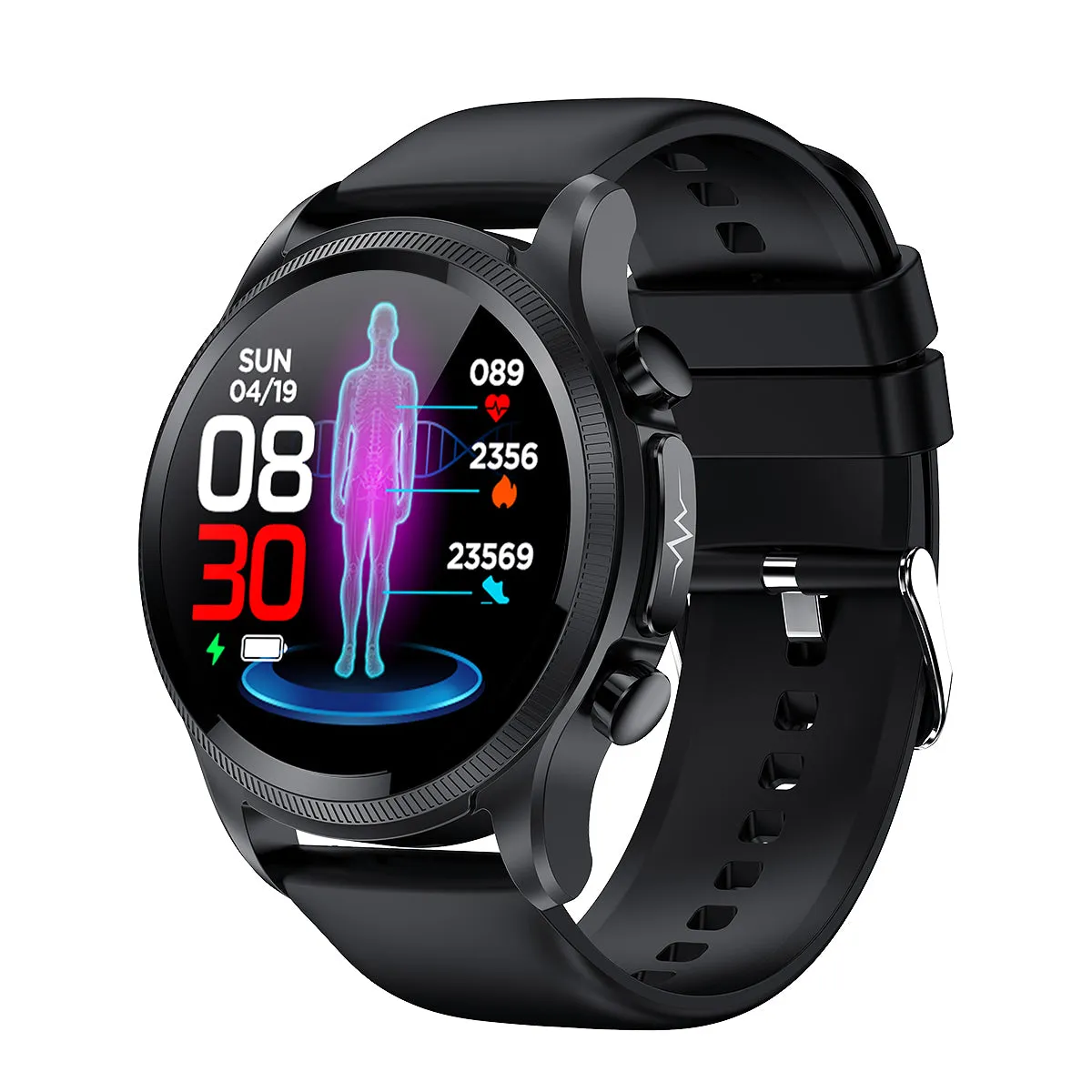 Bearscome BCE400 ECG/EKG Blood Pressure SPO2 Heart Rate Fitness Tracker Waterproof Smart Watch