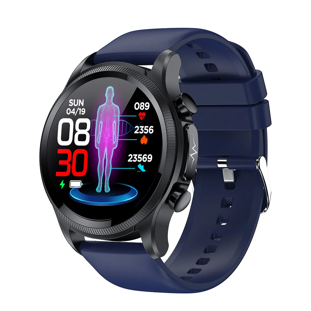 Bearscome BCE400 ECG/EKG Blood Pressure SPO2 Heart Rate Fitness Tracker Waterproof Smart Watch