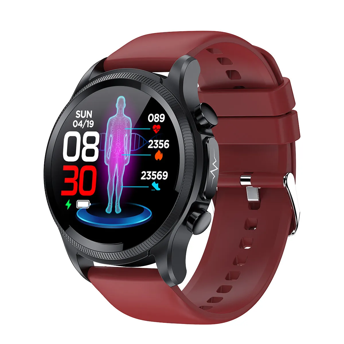 Bearscome BCE400 ECG/EKG Blood Pressure SPO2 Heart Rate Fitness Tracker Waterproof Smart Watch