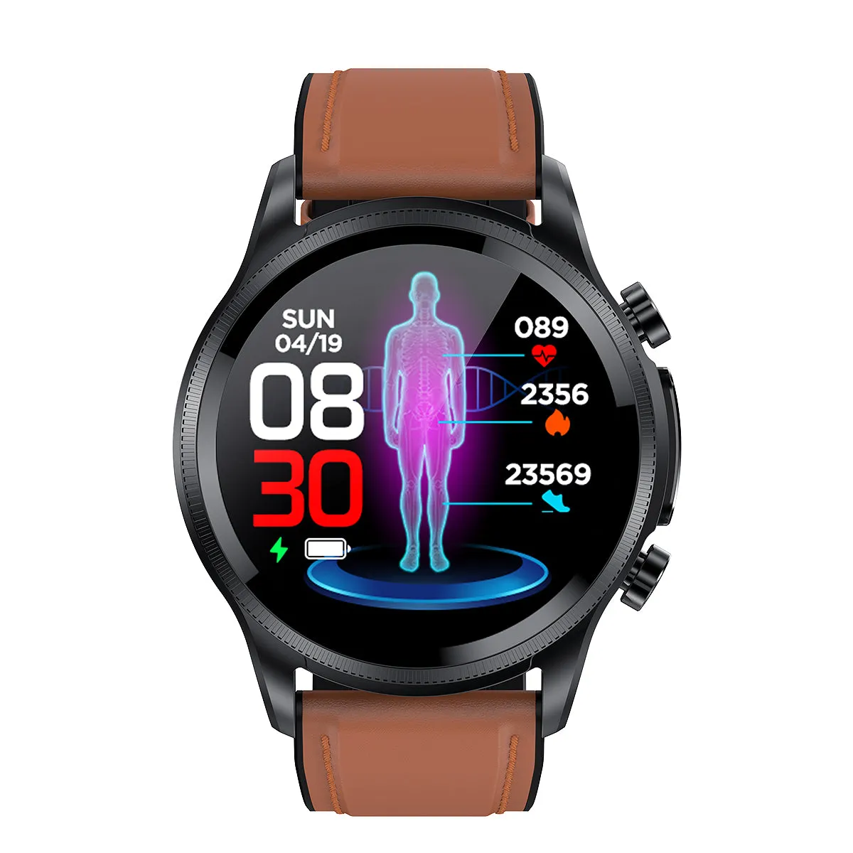 Bearscome BCE400 ECG/EKG Blood Pressure SPO2 Heart Rate Fitness Tracker Waterproof Smart Watch