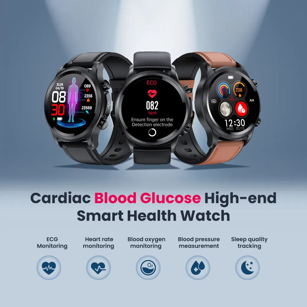 Bearscome BCE400 ECG/EKG Blood Pressure SPO2 Heart Rate Fitness Tracker Waterproof Smart Watch