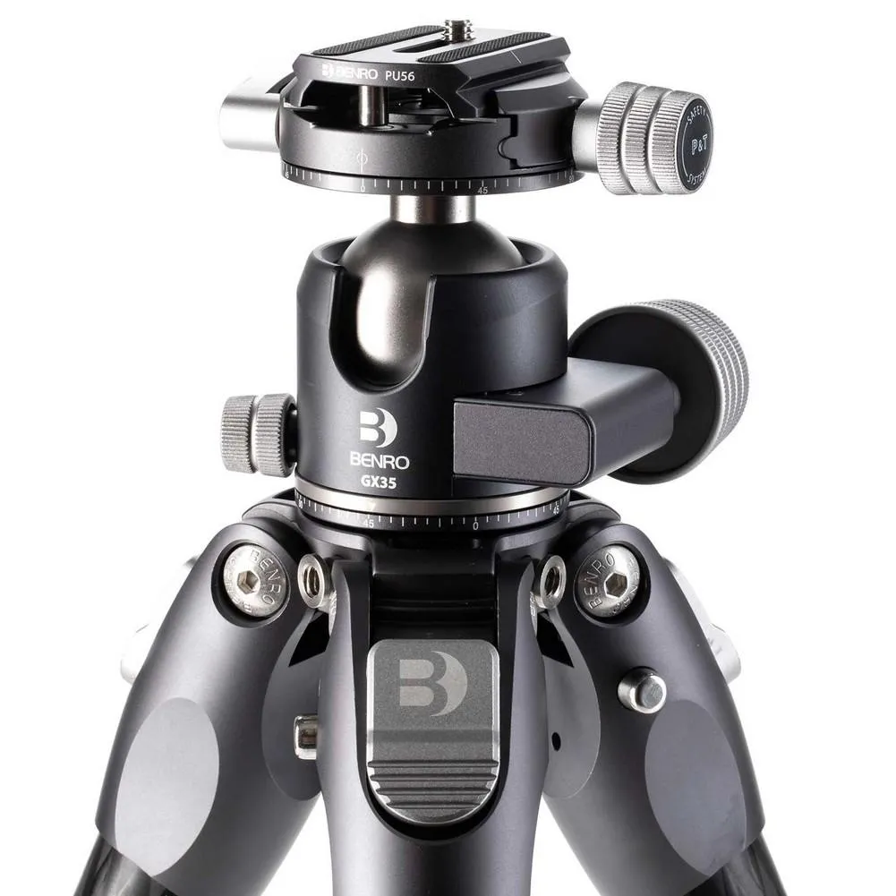 Benro Tortoise Columnless Carbon Fiber Three Series Tripod with GX35 Ball Head