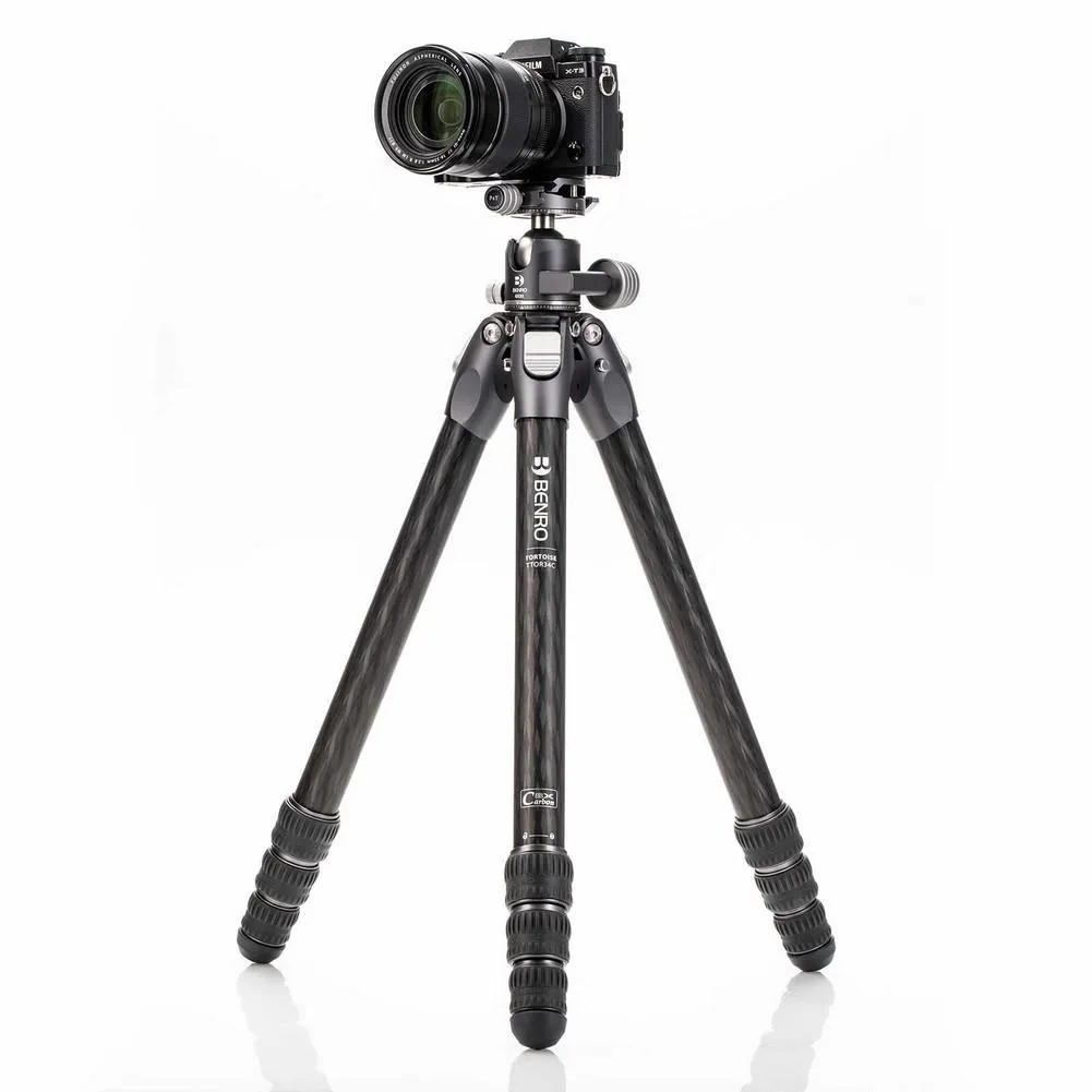 Benro Tortoise Columnless Carbon Fiber Three Series Tripod with GX35 Ball Head