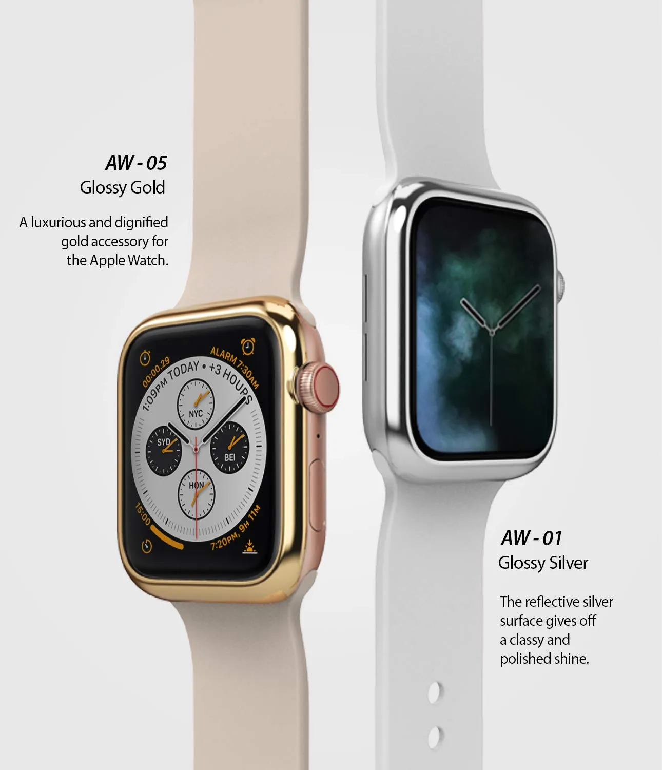 Bezel Styling for Apple Watch 42mm for Series 3 / Series 2 / Series 1 - Glossy Gold (AW3-42-05) [Stainless Steel]