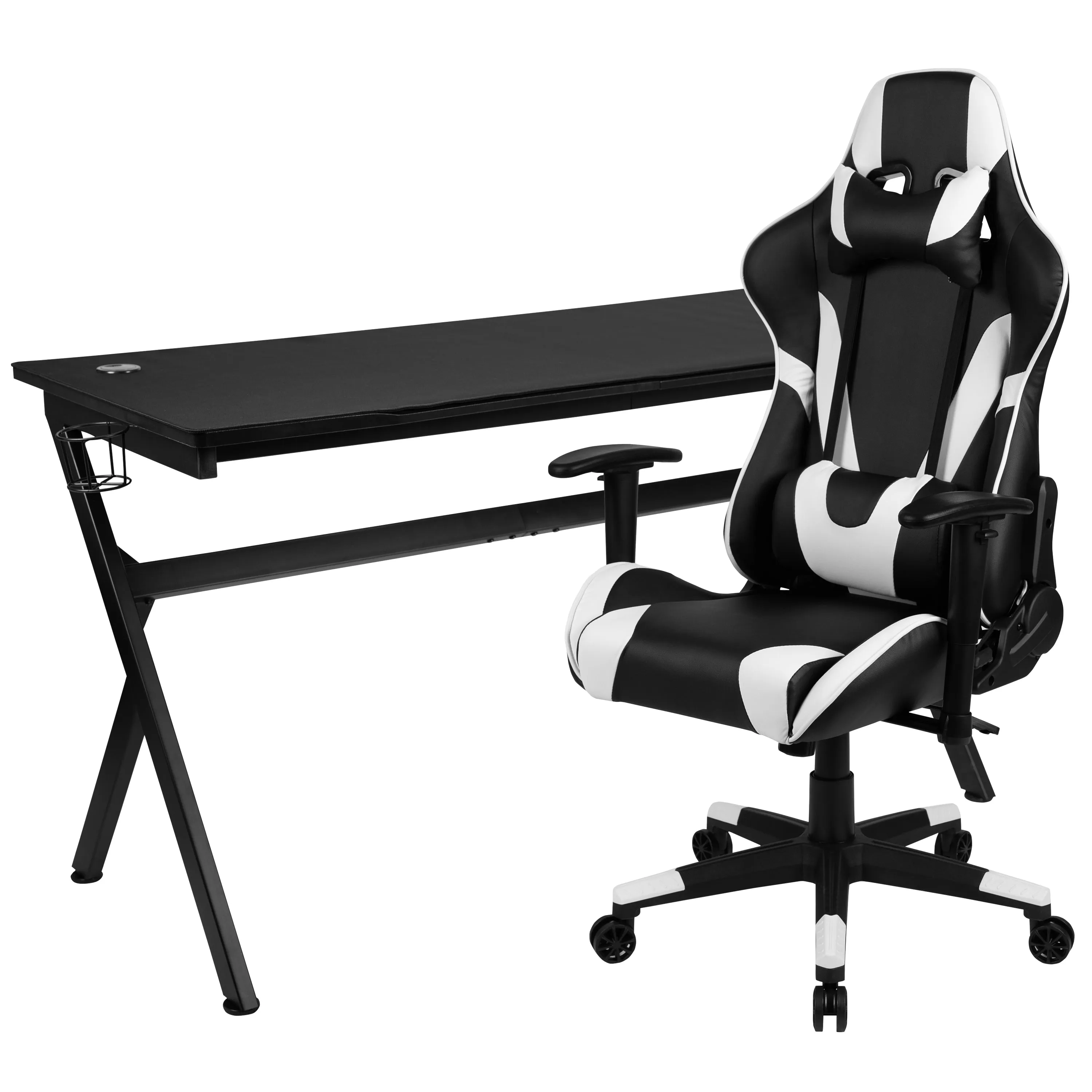 Black Gaming Desk & Chair Set BLN-X20D1904L-BK-GG