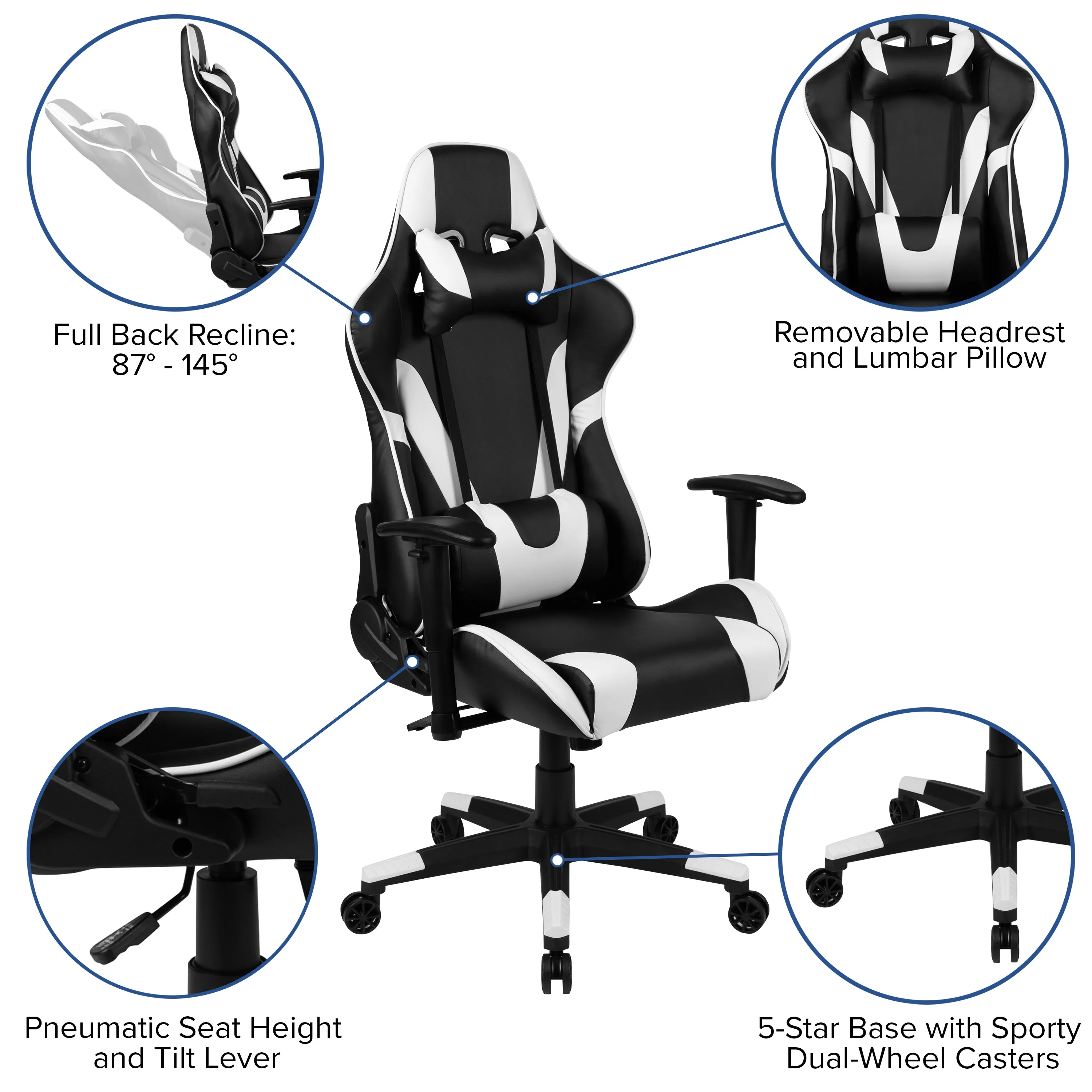 Black Gaming Desk & Chair Set BLN-X20D1904L-BK-GG