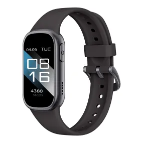 Black Smart Fitness Tracker with Bluetooth Calling, Heart Rate, Blood Pressure, Blood Oxygen, and Sports Modes