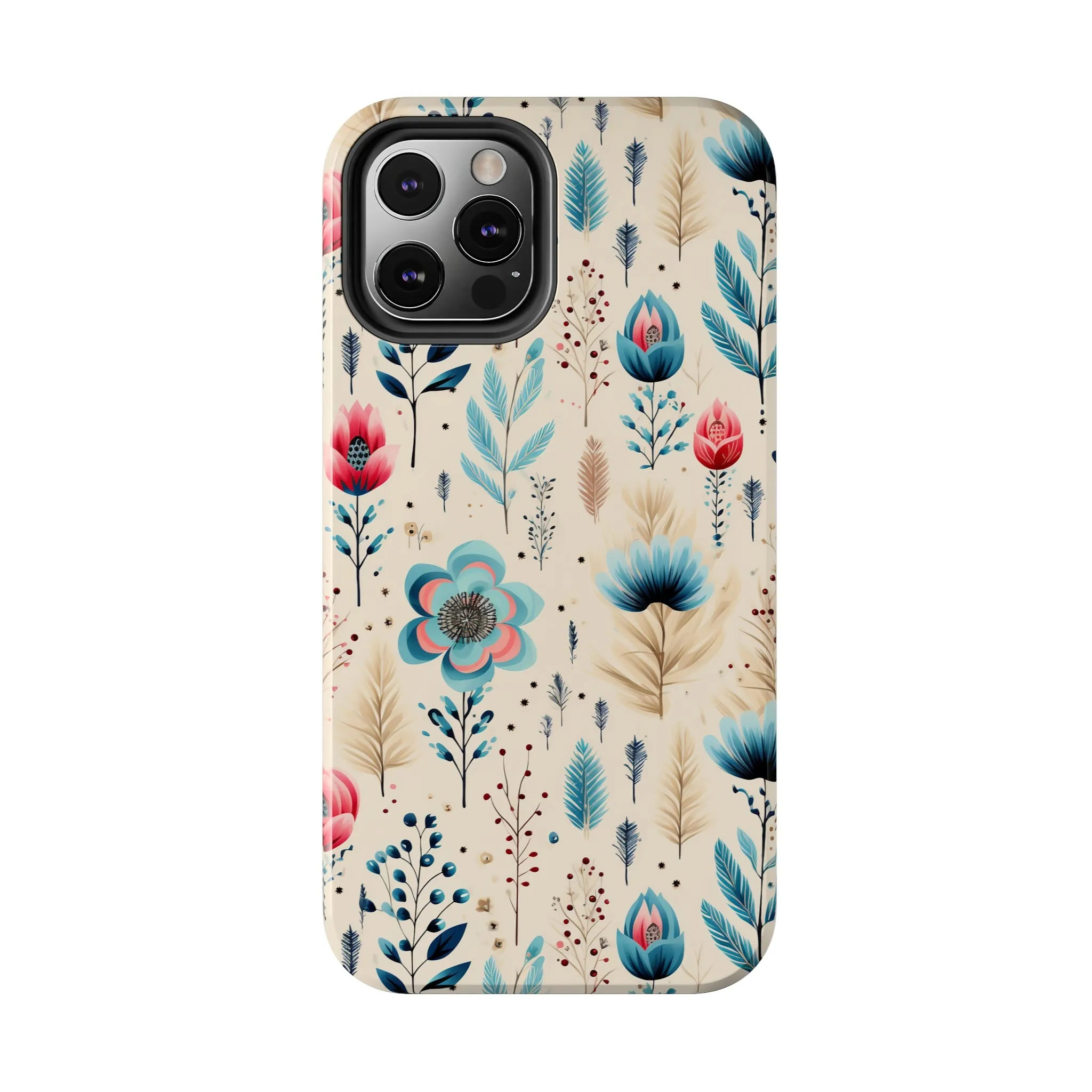 Boho Floral Pattern design Tough Phone Case compatible with a large variety of iphone models