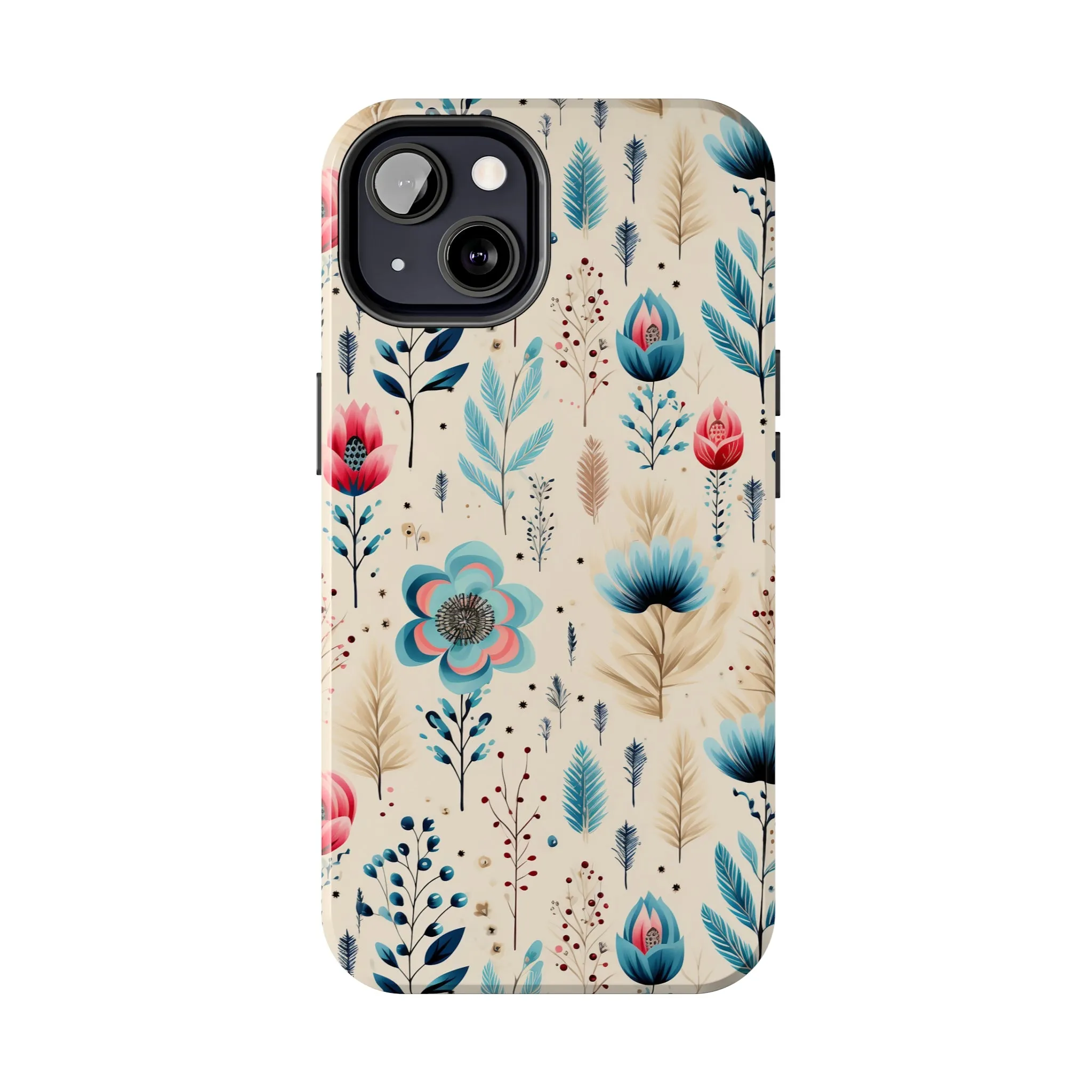 Boho Floral Pattern design Tough Phone Case compatible with a large variety of iphone models