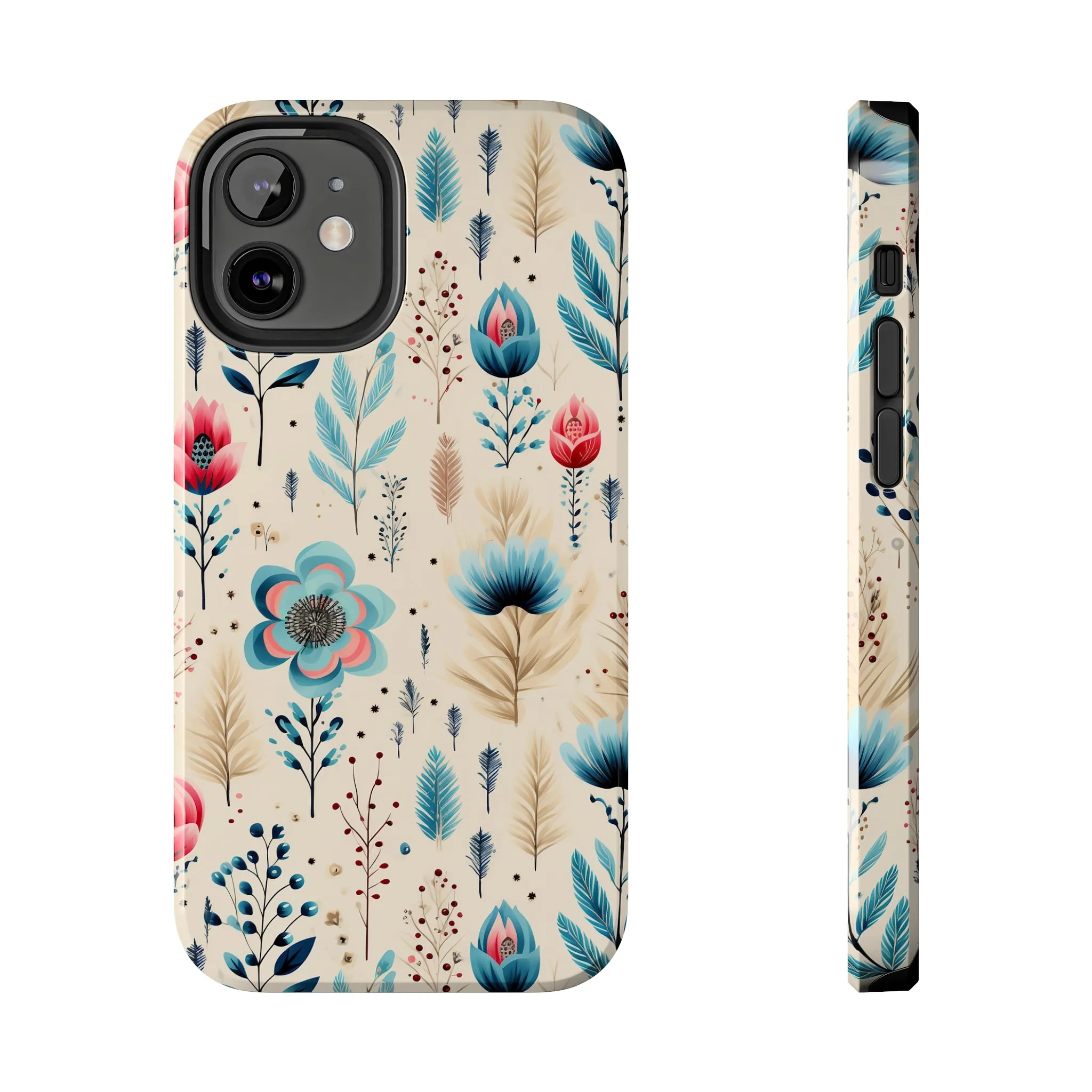 Boho Floral Pattern design Tough Phone Case compatible with a large variety of iphone models