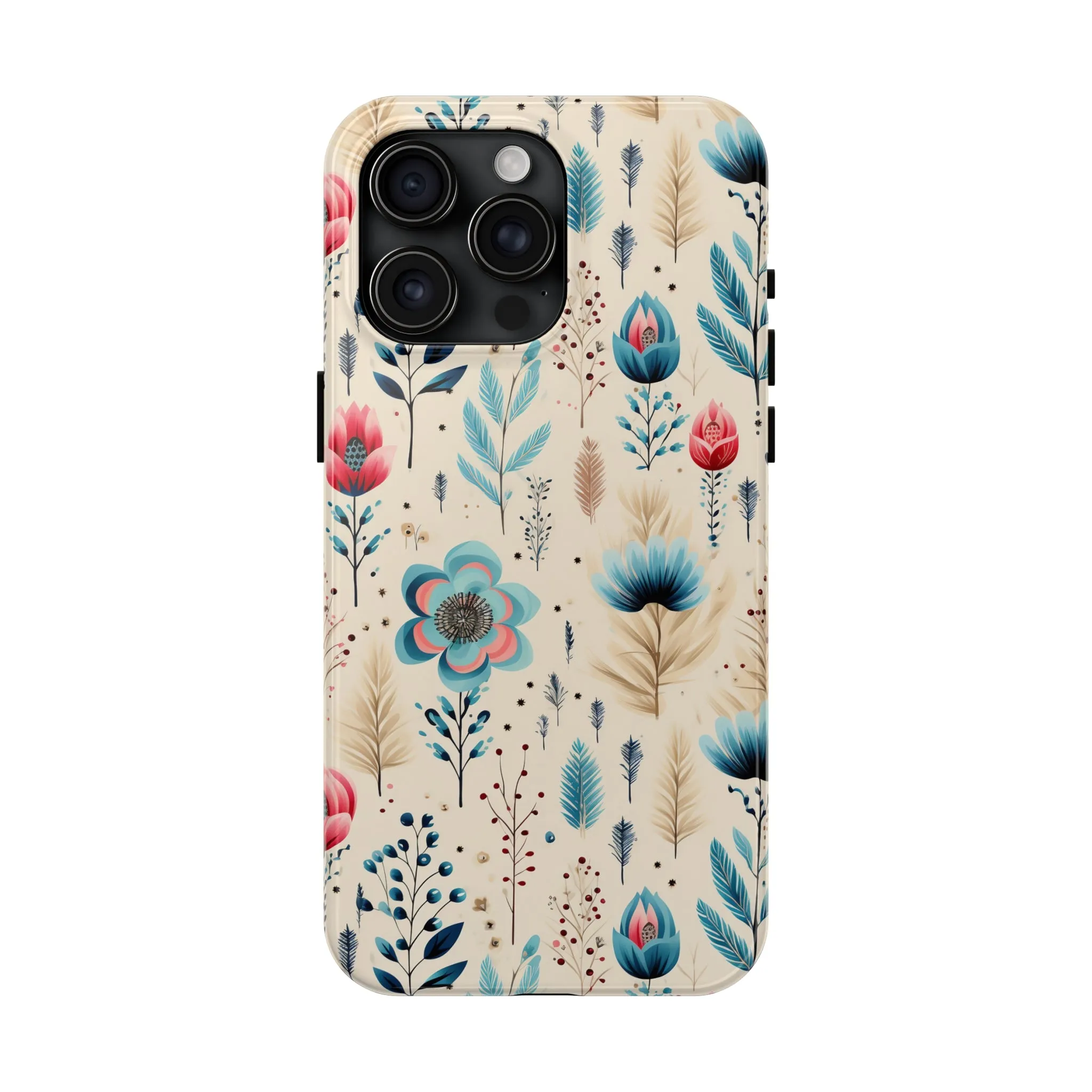 Boho Floral Pattern design Tough Phone Case compatible with a large variety of iphone models