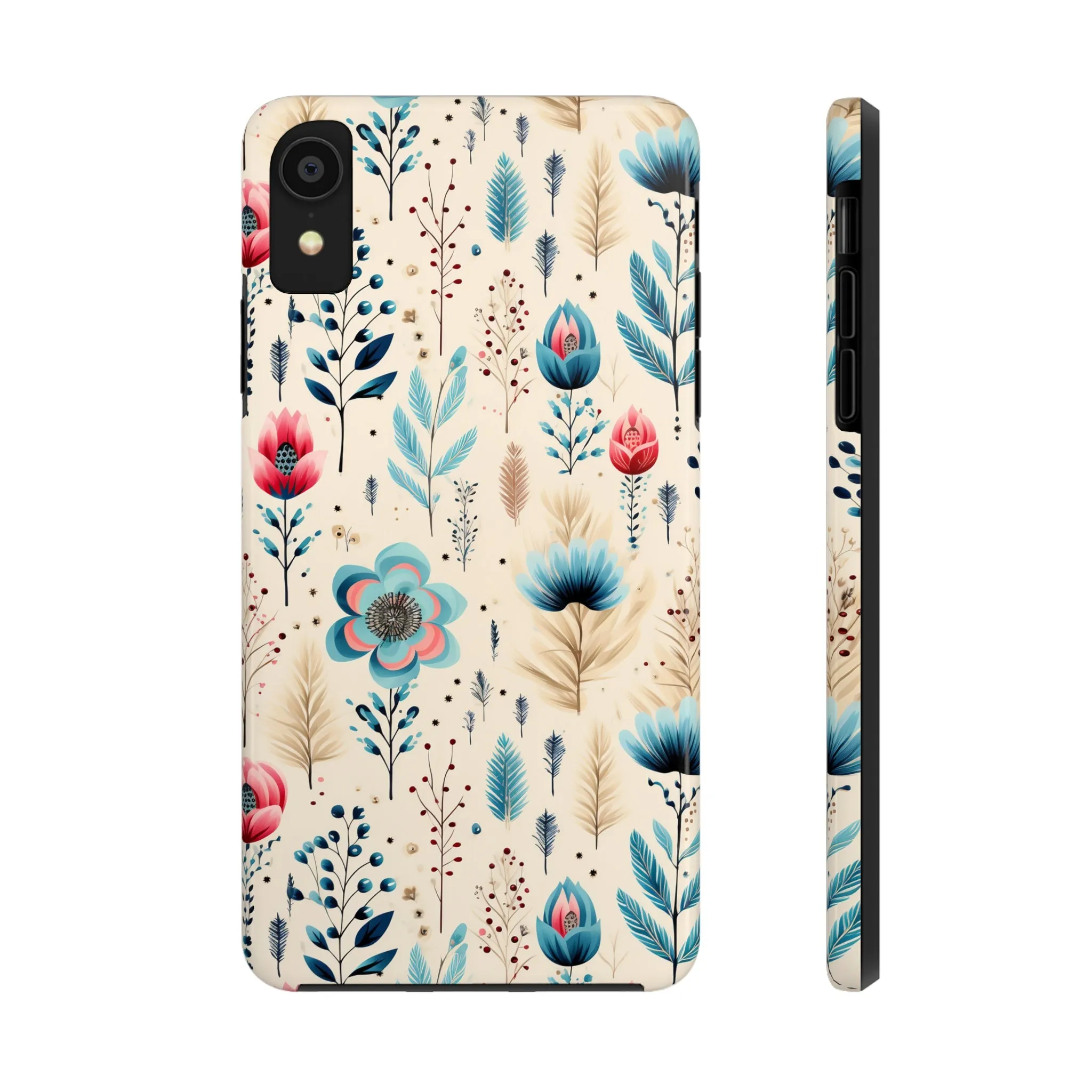 Boho Floral Pattern design Tough Phone Case compatible with a large variety of iphone models