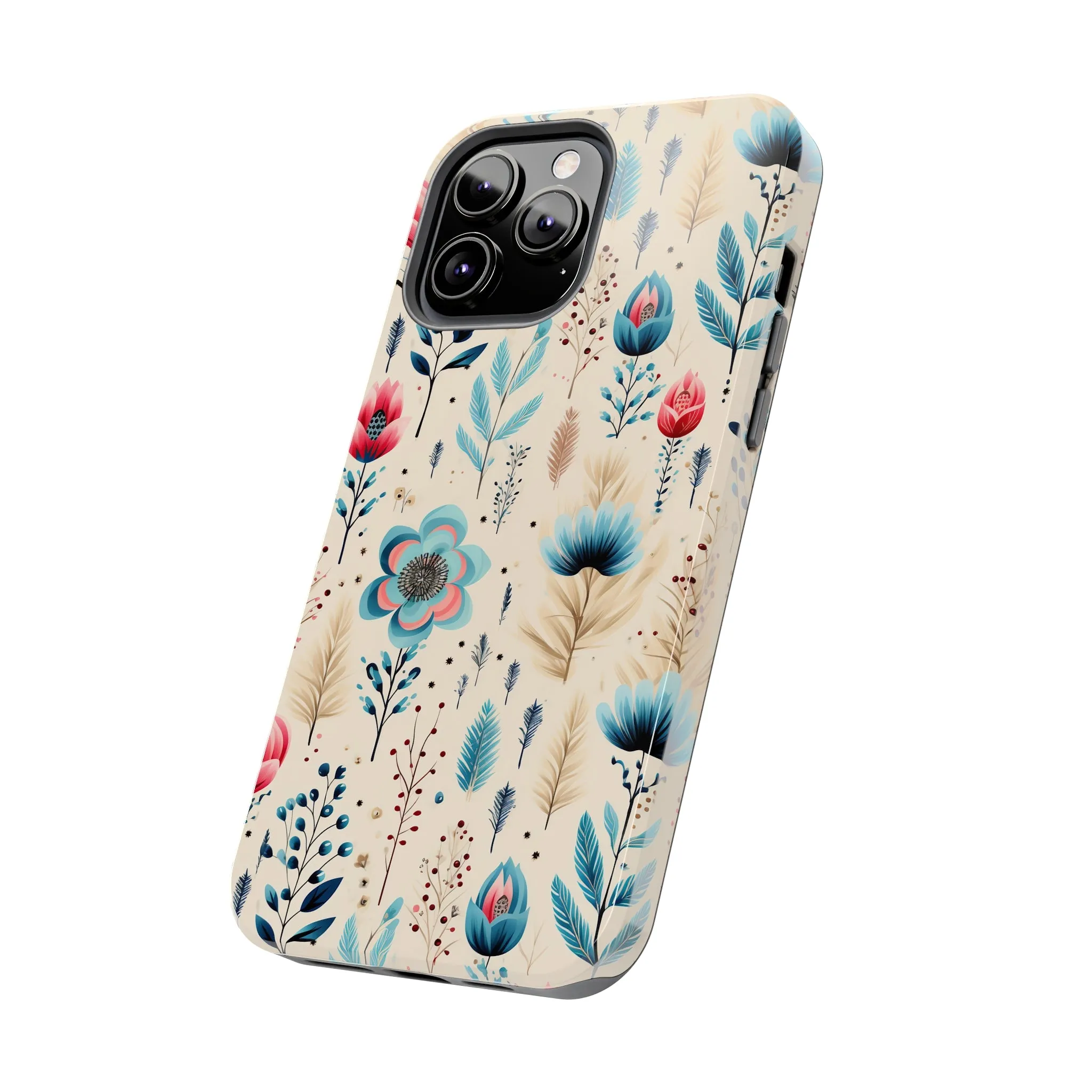 Boho Floral Pattern design Tough Phone Case compatible with a large variety of iphone models