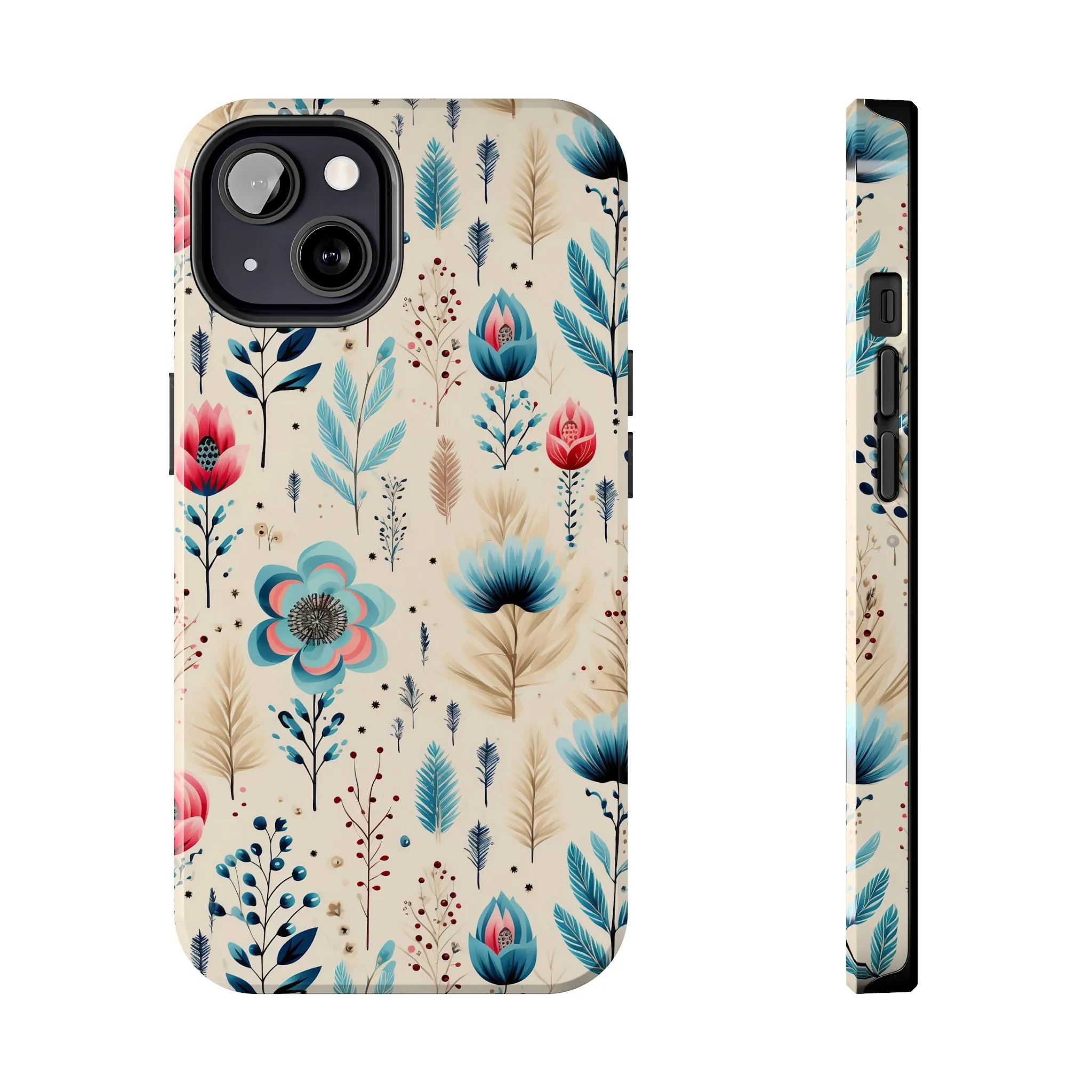 Boho Floral Pattern design Tough Phone Case compatible with a large variety of iphone models