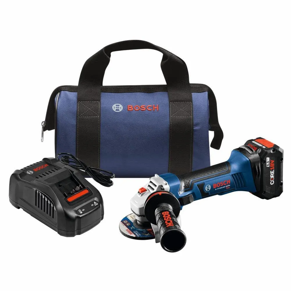 Bosch GWS18V-45B15 18V 4-1/2 In. Angle Grinder Kit with (1) CORE18V 4.0 Ah Compact Battery